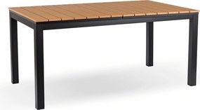 Záhradný stôl obdĺžnikový JOY 140 – 180 cm rozkladací sivý dub/čierna