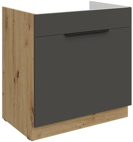 Kuchynská skrinka Aria-Gr/Ar Anti Fingerprint 80zl 1s Bb