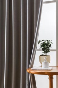 Zatemňovacie závesy VELVET svetlosivé 140x250 cm (2 ks), kovové krúžky