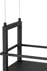 Závesné svietidlo čierne s poličkou vrátane LED 3-stupňovo stmievateľné - Cage Rack