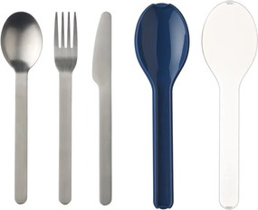 3-dielna súprava cestovných príborov s modrým obalom Mepal Ellipse