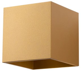 Nástenné svietidlo Quad, 1x zlaté kovové tienidlo