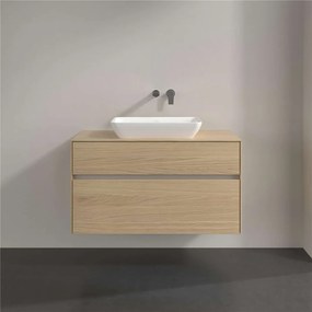 VILLEROY &amp; BOCH Collaro závesná skrinka pod umývadlo na dosku (umývadlo v strede), 2 zásuvky, 1000 x 500 x 548 mm, Nordic Oak, C10900VJ