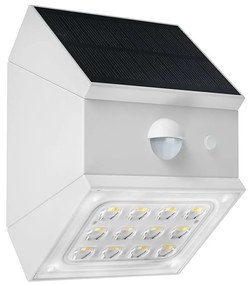 LED nástenné solárne svietidlo so senzorom LED/2,5W/3,7V IP65 1200 mAh biele