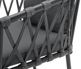 2 jedálenské kreslá s textilným výpletom