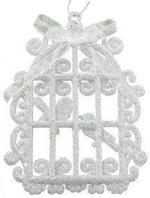 VIANOČNÁ DEKORÁCIA PL 36 SADA 6KS 12X9 CM STRIEBORNÁ