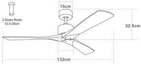 Zambelis 19143 - Stropný ventilátor + diaľkové ovládanie