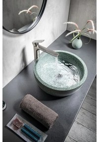 Sapho - Umývadlo na dosku PRIORI, priemer 42 cm, keramika/zelená