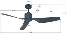 Lucci Air 210527 - Stropný ventilátor AIRFUSION CLIMATE II čierna + DO
