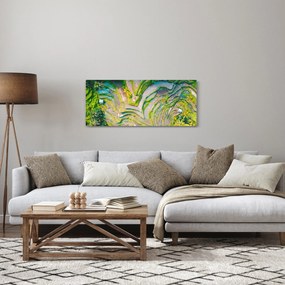 Obraz ryžových polí z vtáčej perspektívy (120x50 cm)