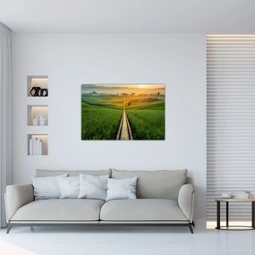 Obraz - Východ slnka nad údolím (90x60 cm)