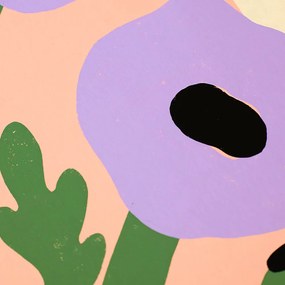 The Poster Club Plagát Purple Poppies by Madelen Möllard 50x70