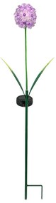 Exner GmbH Zapichovacie záhradné solárne svetlo Flower, 70 cm, kov/plast, fialová