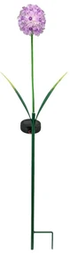 Exner GmbH Zapichovacie záhradné solárne svetlo Flower, 70 cm, kov/plast, fialová