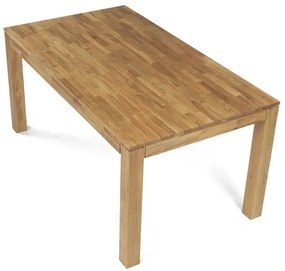 Autronic BONTEC Jedálenský stôl 160x90cm, masív, dub, DS-H160 DUB Farba: Prírodné
