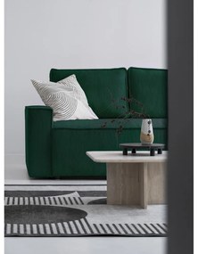 Tmavozelená menčestrová rozkladacia rohová pohovka (ľavý roh) Brave Dave – Miuform