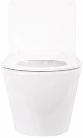 Rea Tito, závesná WC misa 495x360x355 mm, Tornado NFQ + WC sedadlo s pomalým zatváraním, biela lesklá, REA-C6800