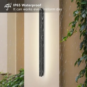 Brilagi - LED vonkajšie nástenné svietidlo LINEAR LED/22W/230V 3000K IP65 čierna