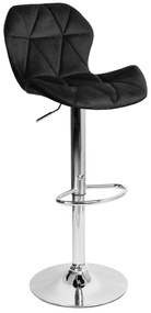 Barová stolička Gordon, chrómovaný čierna Velvet