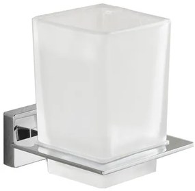 Závesný hranatý držiak kefiek MEXEN ARNO - kov / sklo - chrómový, 7020738-00
