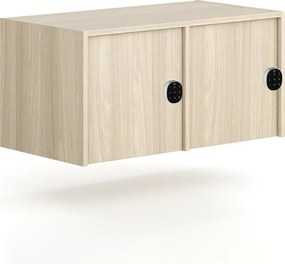 Nadstavba pre skrine FRAME, 2x dvere, 872 x 450 x 427 mm, kódový zámok, dub prírodný