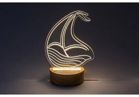 Rabalux 76001 - LED Detská stolná lampička AKALI LED/2W/5V 3000K loď buk