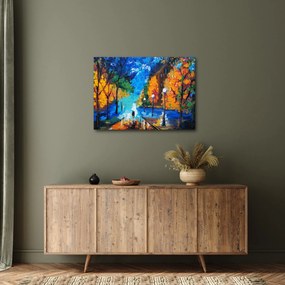 Obraz - Milenci, Pointilizmus (70x50 cm)
