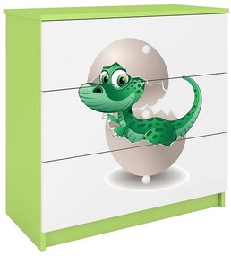 Detská komoda Babydreams zelená – Dino
