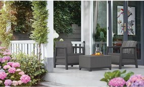 Sivé plastové záhradné kreslá v súprave 2 ks Scandi Linea – Keter