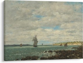 Obraz - Eugène Boudin, Coast of Brittany, reprodukcia (70x50 cm)