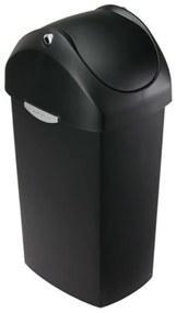 Kôš s hojdacím vekom 60 l čierny plast, čierna
