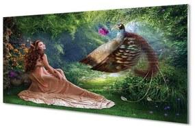 Sklenený obraz Bažant female forest 120x60 cm