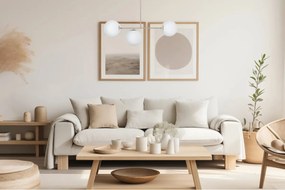 Stropné svietidlo Florence, 3x biele sklenené tienidlo, be/g