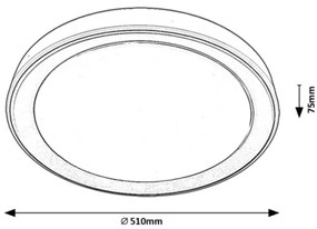 Rabalux 3510-LED RGB Stmievané stropné svietidlo EVEREST LED/40W/230V Wi-Fi + diaľkové ovládanie