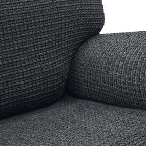Super strečové poťahy RUBINIA antracitová taburetka (40 - 60 cm)