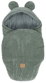 Zelená menčestrová detská zavinovačka 45x80 cm – Meowbaby
