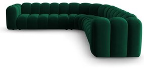 Zelená zamatová modulárna rohová pohovka Lupine – Micadoni
