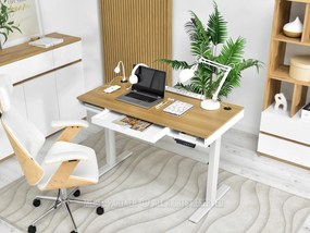 PC stolík Osto 120 (dub biely + čierna). Vlastná spoľahlivá doprava až k Vám domov. 1109814