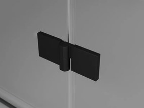 Mexen Mist-H L Duo, 2-krídlový sprchový kút 70 x 70 cm, číre sklo, čierny profil, 8A5L-070L-070P-70-00
