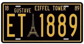 Ceduľa značka Eiffel Tower 30,5cm x 15,5cm Plechová tabuľa