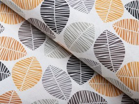 Biante Dekoračná obliečka na vankúš Leona LN-136 Hnedé a oranžové lístky 30 x 50 cm