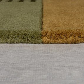 Zelený ručne tkaný vlnený koberec 150x240 cm Lozenge – Flair Rugs