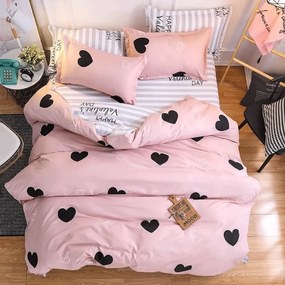 Posteľné návliečky HEART 07 PINK light 140x200cm