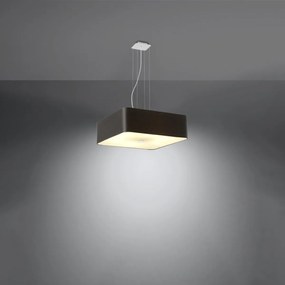 Závesné svietidlo Lokko, 1x čierne textilné tienidlo, (biele sklo), (55 cm)