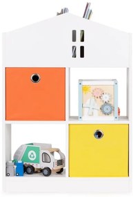 Regál do detskej izby v tvare domčeka