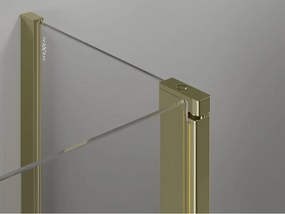 Mexen Mist T, sprchový kút s krídlovými dverami, 95 x 120 cm, 8mm číre sklo, zlatý lesklý profil, 8A4T-095-120-50-00