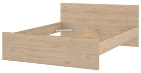Dvojlôžková posteľ v dekore duba bez roštu 180x200 cm v prírodnej farbe Naia – Tvilum