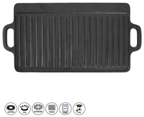 Liatinová grilovacia doska 23x45,5 cm LITINA – Orion