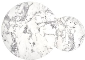 Konferenčný stolík PAULA - mramor/zlatý