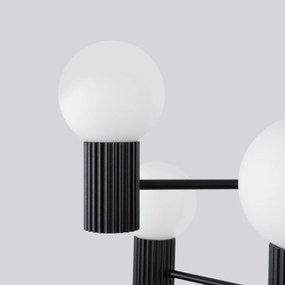 Luster Halo, 6x biele sklenené tienidlo, b